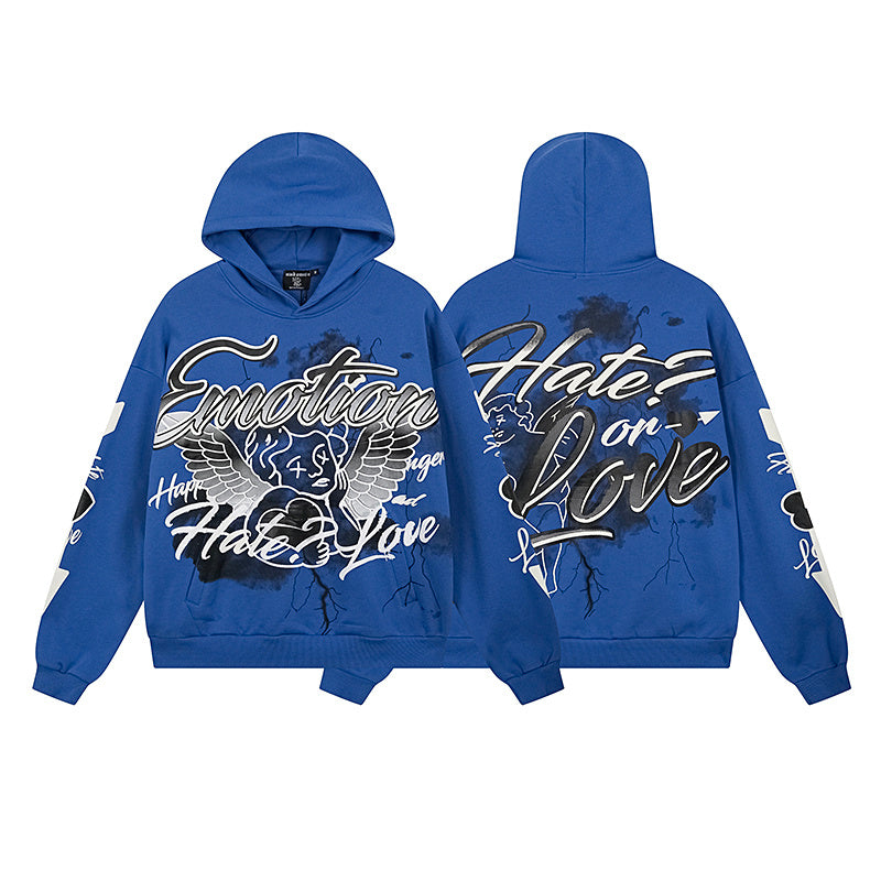 Hate or Love Blue Hoodie