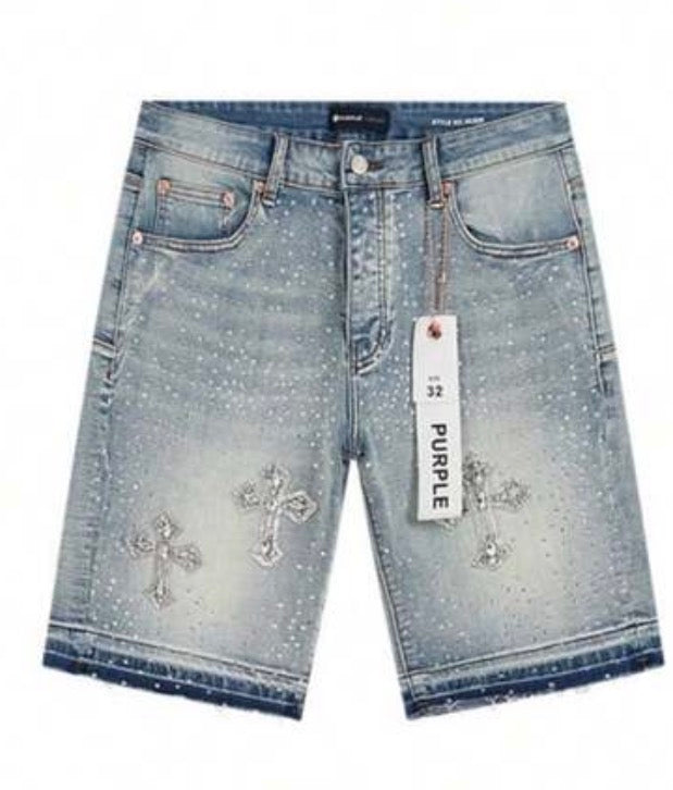 Purple Jeans Shorts